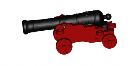 segeln boot kanon 3d drucken modell scannt repliken 3dexport fregatte karavelle 3d print model - Mito3D