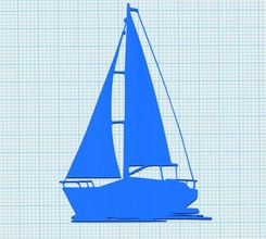 barca a vela decorazione della parete la nave muro arredamento 3d stampa modello art 3d print model - Mito3D