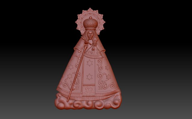 santo 3d impresión modelo in 3dexport religión cristiano virgen maria decoración valencia cnc 3D print model - Mito3D