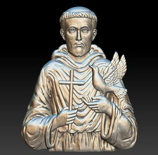heilige francis linderung 2019 3d drucken modell skulptur 3dexport religion kunst göttin grundblatt symbol katholisch spiritualität 3d print model - Mito3D