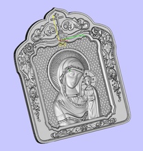 saint icône 2 l'accessoire de l'habillement la beauté l'église fashionandbeauty or jésus joyau bijoux chance d'argent 3d print model - Mito3D