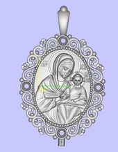 saint icône 3 l'accessoire de l'habillement la beauté l'église fashionandbeauty or jésus joyau bijoux chance d'argent 3d print model - Mito3D