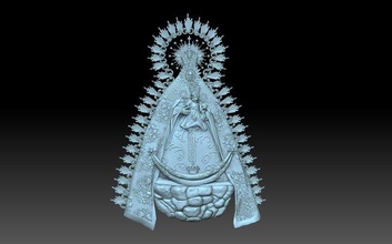 saint jesus 3d print model in 3dexport virgin virgin-mary mary religion cnc relief holy catholic catholicism christian orthodox 3d print model - Mito3D
