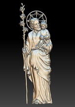 santo joseph alívio 2020 3d impressão modelo in escultura 3dexport arte figura estátua religião jesus relevo deus ícone deusa católico 3d print model - Mito3D