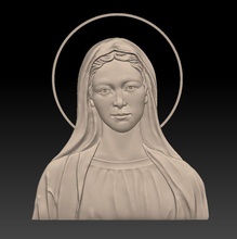saint mary - relief 2017 3d print model in sculpture 3dexport mother saint-mary religion god icone madonna 3d print model - Mito3D