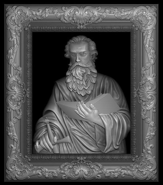 saint-paul la cnc 3d l'homme le christianisme catholicisme modèles art sculptures st-pierre saint paul 3D print model - Mito3D