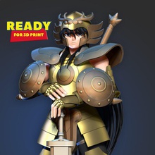 saint seiya 3d print model in man 3dexport knight 3dprint 3dprinting statue fantasy figure 3d print model - Mito3D