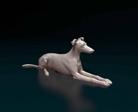 sloughi levrette chien animal race stl obj printready imprimable 3d print model - Mito3D