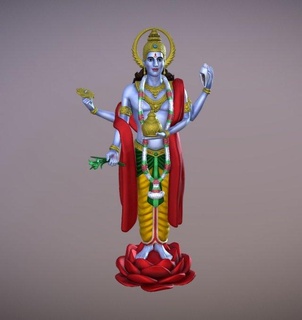 salvia dhanvantari statue 3d impression sculpture Vishnu avatar 3d print model - Mito3D
