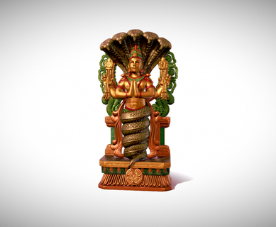 sálvia patanjali figura 3d impressão escultura avatar Índia serpente índio hindu Vishnu hinduísmo 3d print model - Mito3D