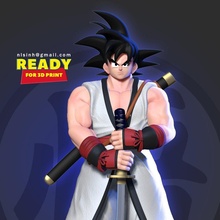 Samurai Goku Anime anime character Manga 3d print model - Mito3D