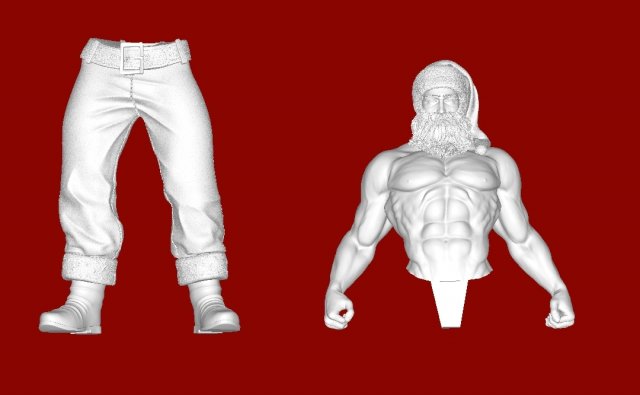 Santa 3D print model - Mito3D