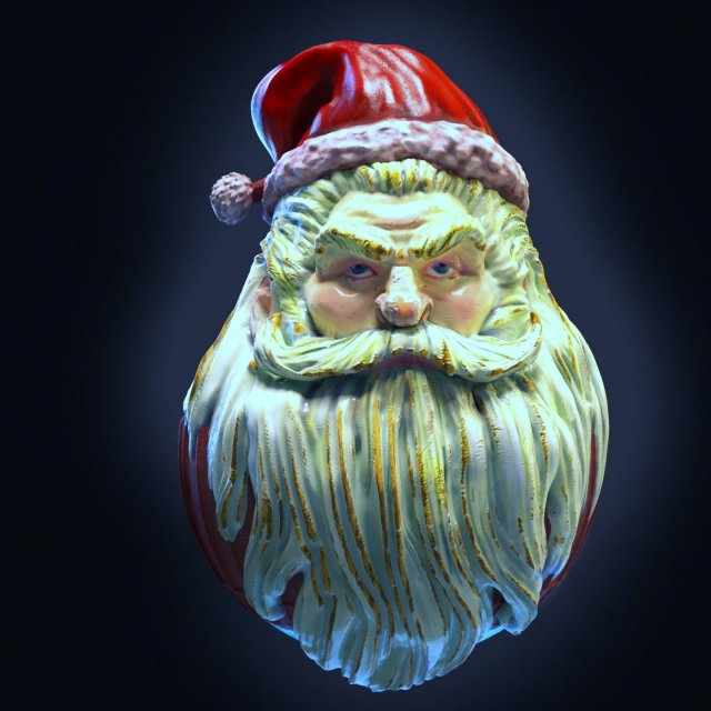 Santa claus Weihnachten Ball Dekor Baum Party Deko Dekoration uralt 3D print model - Mito3D