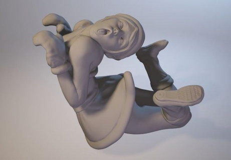 Père Noël fille libre femme 3d print model - Mito3D