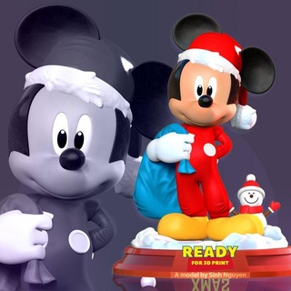 Papa Noel Mickey ratón 3d impresión modelo animales dibujos animados Mouse disney 3d print model - Mito3D