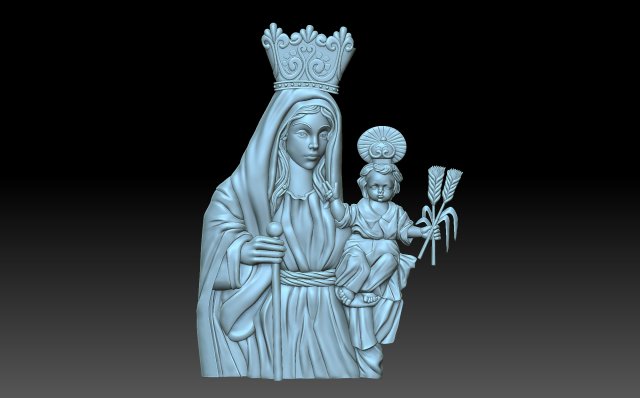 Père Noël lâche vierge Marie religion catholique catholicisme cnc Christian soulagement 3D print model - Mito3D