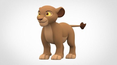 sarabi cachorro lion cub león bebé niño gato felino depredador king Rey mamífero animal personaje criatura lindo gracioso dibujos animados toon 3d print model - Mito3D