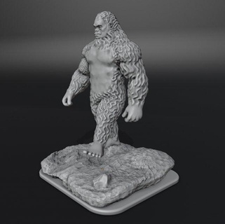 sasquatch bigfoot monsters & creatures folklore ape-like animal monster ape gorilla fantasy creature sculpt sculpture statue figurine miniature printable decoration toy 3d print model - Mito3D