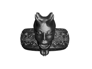 satyr ring rings demonic jewelry face print 3d print model - Mito3D