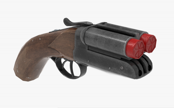 sawn off pompalı tüfek 3d model in av tüfeği 3dexport testere sawed ateşli silah yıpranmış ahşap silahlar fbx obj stl 3d print model - Mito3D