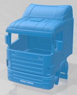 scania 164l 420 printable cabin truck automotive slot scalextric tamiya rc miniz hobby micro 3d print model - Mito3D