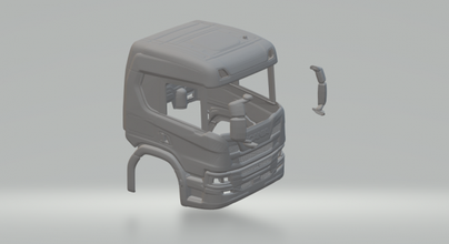 scania génération 3d impression modèle in véhicule 3dexport moulé pression slot voiture fente chaud roues chaudes rc cabine volvo camion transporteur 3d print model - Mito3D