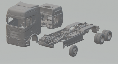scania generation 3d drucken modell fahrzeug 3dexport druckguss slot car slotcar wagen heiß heiße reifen rc lkw 3d print model - Mito3D