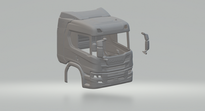 scania generation p 3d print model in vehicle 3dexport diecast slot-car slotcar slot car hot hotwheels rc cabin volvo truck hauler 3d print model - Mito3D