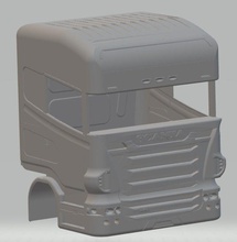 scania r 420 imprimível corpo caminhão 3d impressão modelo in automotivo 3dexport táxi cabine tamiya rc rádio controle fenda escalextrico transporte 3d print model - Mito3D