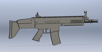 scar-l Gewehr gun Armee scarl Waffe sniper gemacht japan 3d print model - Mito3D