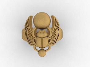 scarab beetle ring 3d print model in rings 3dexport amulet ancient animal bug cad dung egypt egyptian gold holy insect jewellery jewelry printable 3d print model - Mito3D