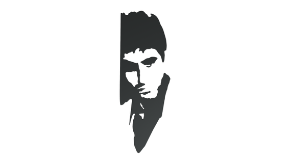 scarface poster signs logos tony montana film white monument silhouette money illustration mafia gangster cuba hollywood black wall art character crazy visuals 3d print model - Mito3D