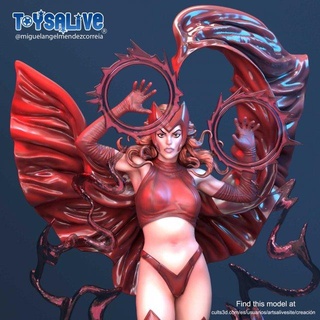 scarlet witch print 3d model in woman 3dexport scarletwitch red art toy marvel comics 3d print model - Mito3D