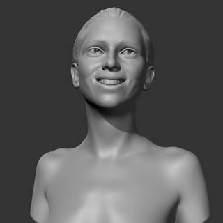 Scarlett Johansson sculpture personnage Humain tête portrait buste femme femelle visage fille mignonne actrice 3d print model - Mito3D