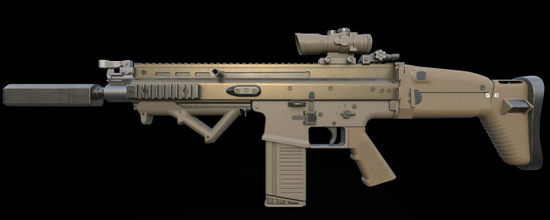cicatriz l 3d modelo in assalto rifles 3dexport scar rifle 3d print model - Mito3D