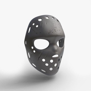 korkutucu hokey maske yazdırılabilir şapka korku kask friday the 13th maskesi cadılar bayramı kostüm baş kaleci jason voorhees mask Spor Dalları hockey plastik ekipman 3d print model - Mito3D
