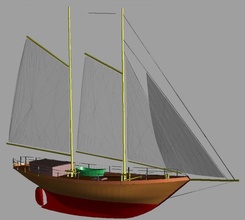 schuna kovalevsky navi barche vela storico 3d print model - Mito3D