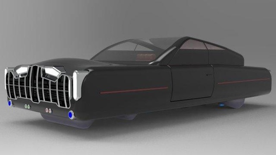sci fi coche vehiculo automotor ciencia vehículo futurista astronave flotante miniaturas 3d print model - Mito3D