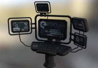 sci usine pc 3d modèle in ordinateur 3dexport jeu vidéo art scifi numérique timelipexe machinerie espace afficher équipement électronique technologie écran 3d print model - Mito3D