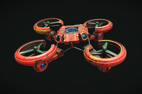 sci fi quadrocopter mühendislik Uçan göz helikopter bilimkurgu gelecek fantastik 3d print model - Mito3D