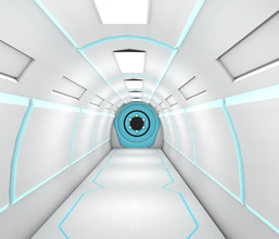 sci fi corridor free 3d model in real spacecraft 3dexport interior alien futuristic space spaceship hallway technology 3d print model - Mito3D