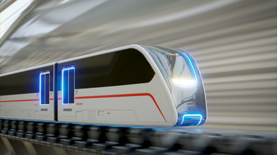 sci train ville métro ny 3d mixeur cycles Jeu prêt poly voiture rail 3d print model - Mito3D