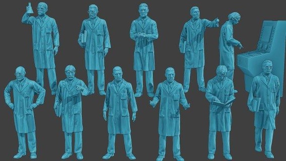 scientist male sm1 pack1 figurines man sculpture military data-driven special objective perseverant hair project logical casual allies researcher innovator analyst thinker inventor action-figure 3d print model - Mito3D