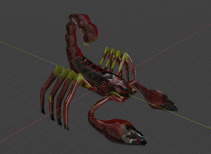 scorpion 3d model in spider 3dexport scorpiones wildlife wild painted high-poly high-quality 3d print model - Mito3D