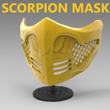 akrep maske covid19 scorpionmask mortalkombat subzero marvel kavga oyun covid 3d print model - Mito3D