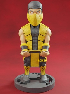 escorpión ninjas mortal kombat palanca mando soporte hombre jugador nerd friki estación juegos xbox snes 3d print model - Mito3D