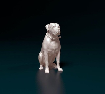 Scott amerikanisch Bulldogge 02 Figuren Hund Tier drucken stl obj 3d print model - Mito3D
