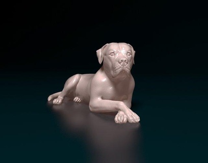 Scott americano buldogue estatuetas cão animal impressão stl obj 3d print model - Mito3D