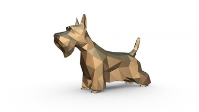 i̇skoç teriyer şekil 3d yazdır model in hayvanlar 3dexport sanat hediye düşük poli 3dprint hayvan dekor heykelcik iç tasarım minyatürler heykel oyuncak karikatür köpek 3d print model - Mito3D