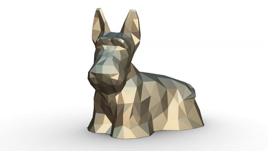 i̇skoç teriyer şekil 3d yazdır model in hayvanlar 3dexport sanat hediye düşük poli 3dprint hayvan dekor heykelcik iç tasarım minyatürler heykel oyuncak karikatür kağıt işi japon katlama sanatı köpek 3d print model - Mito3D